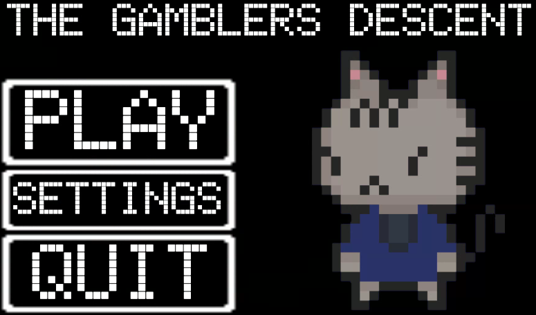 Start screen of The Gambler's Descent